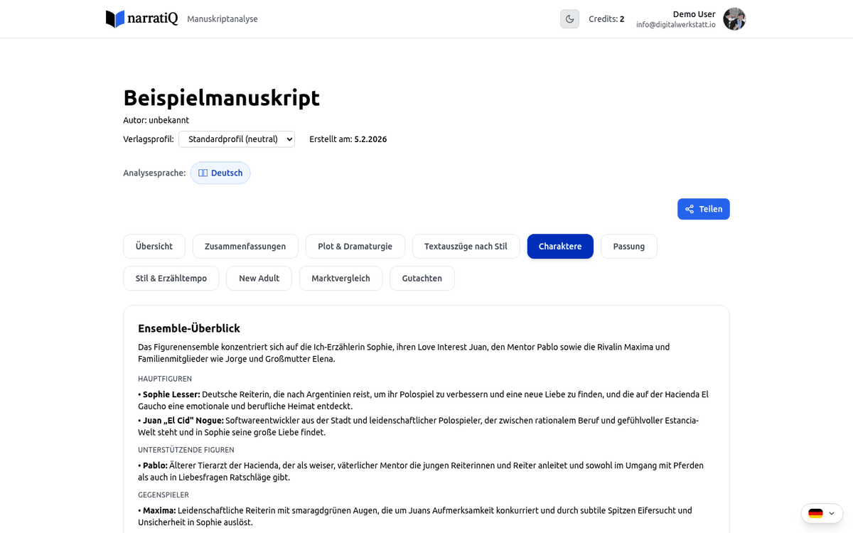 narratiQ Scoring: Health-Score, Qualitätsmetriken und Ampelsystem auf einen Blick