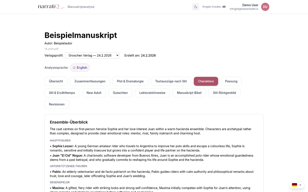 narratiQ Scoring: Health-Score, Qualitätsmetriken und Ampelsystem auf einen Blick