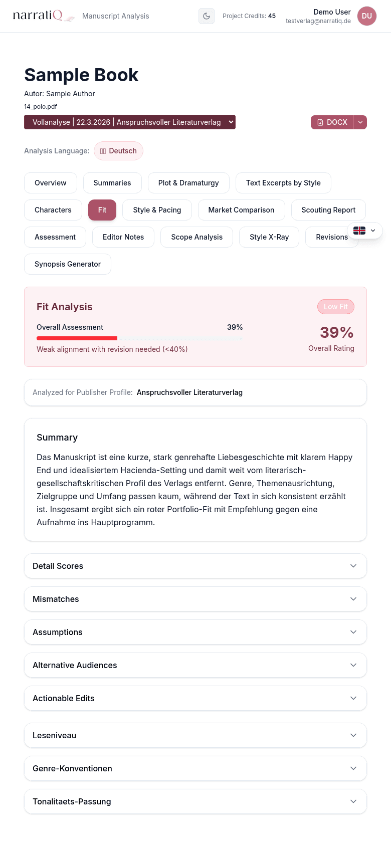 narratiQ genre analysis: Automatic detection with deep analysis and trope detector